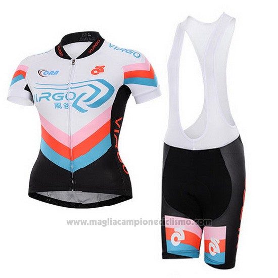 Abbigliamento Ciclismo Donne To The Fore Nero e Bianco Manica Corta e Salopette